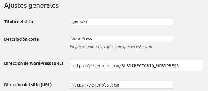 Dando a WordPress su propio subdirectorio pero que se vea como si estuviera en la raíz del sitio web